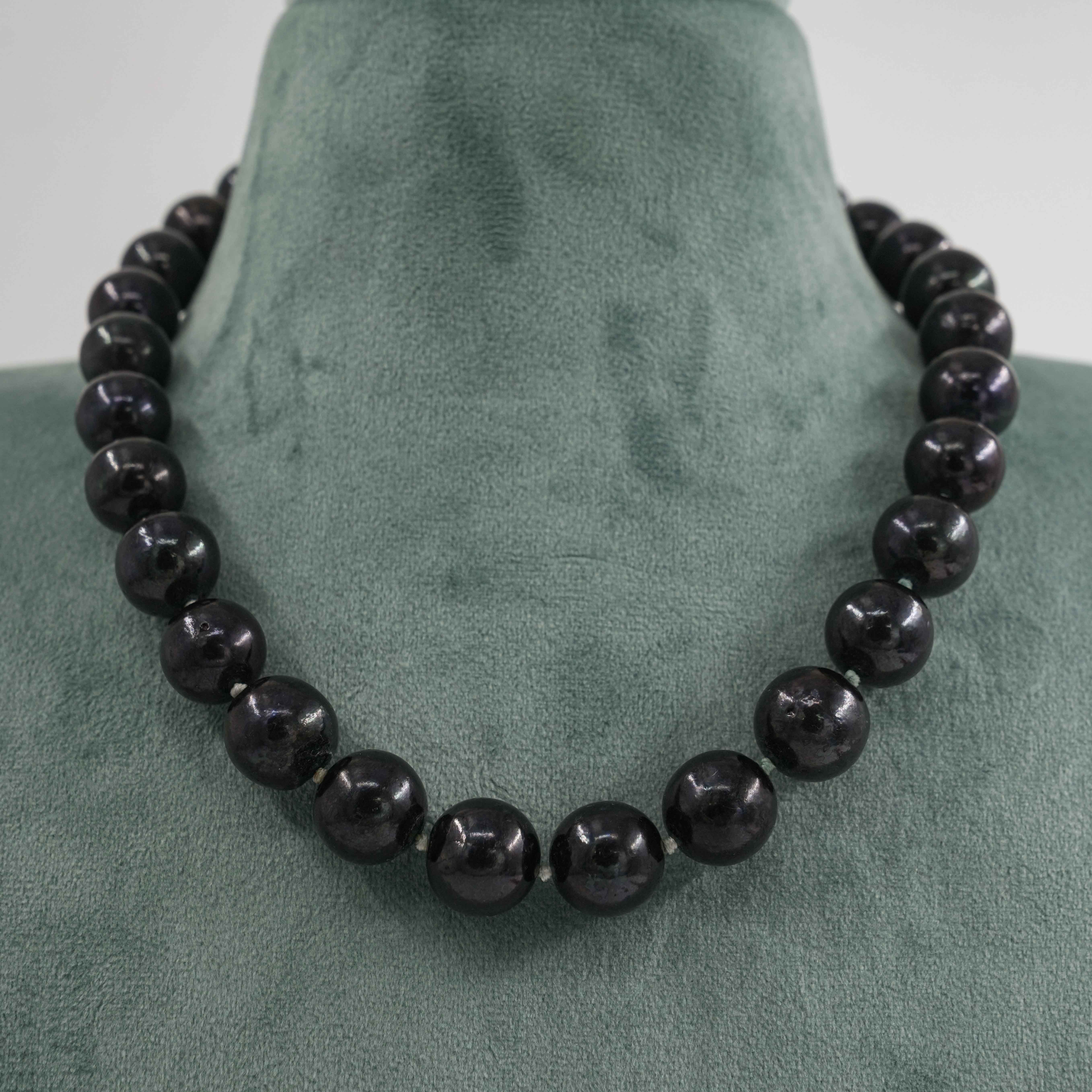 The Pearl Atelier by Kabra Pearls - Black single layer Pearl necklace